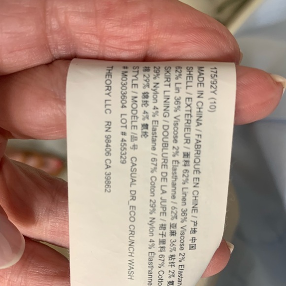 Theory belted casual shirt dress in Good Linen. - Picture 8 of 8